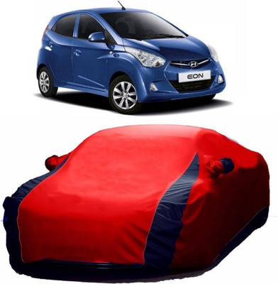 MoTRoX Car Cover For Hyundai Eon (With Mirror Pockets)(Blue, Red)