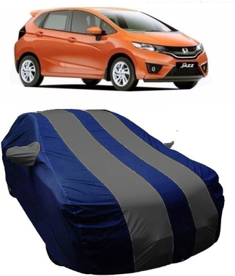 MoTRoX Car Cover For Honda Jazz (With Mirror Pockets)(Blue, Grey)