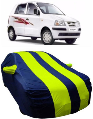 MoTRoX Car Cover For Hyundai Santro (With Mirror Pockets)(Blue, Green)