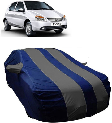 MoTRoX Car Cover For Tata Indica V2 (With Mirror Pockets)(Blue, Grey)