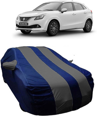 MoTRoX Car Cover For Maruti Suzuki Baleno (With Mirror Pockets)(Blue, Grey)