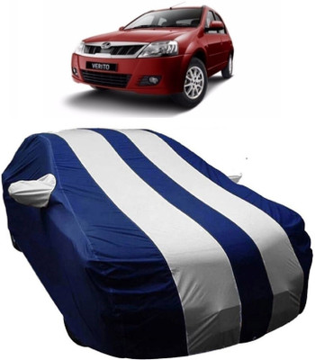 MoTRoX Car Cover For Mahindra Verito (With Mirror Pockets)(Blue, White)