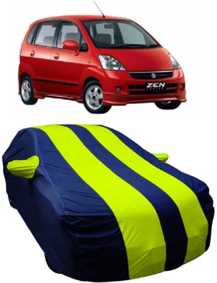MoTRoX Car Cover For Maruti Suzuki Zen Estilo (With Mirror Pockets)(Blue, Green)