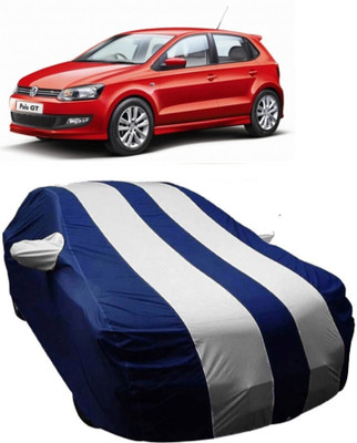 MoTRoX Car Cover For Volkswagen Polo GT (With Mirror Pockets)(Blue, White)