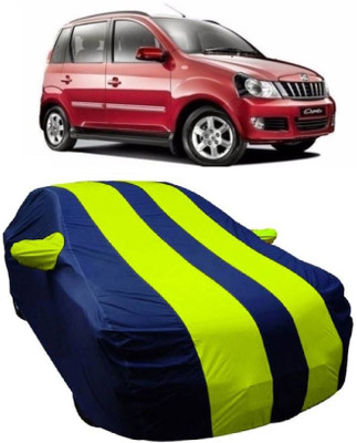 MoTRoX Car Cover For Mahindra Quanto (With Mirror Pockets)(Blue, Green)