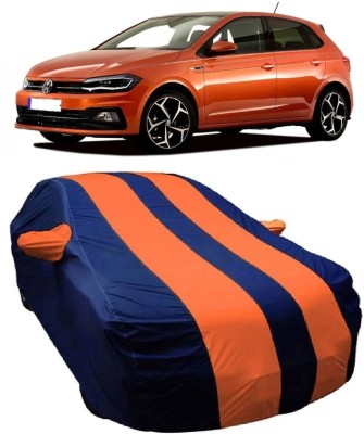 MoTRoX Car Cover For Volkswagen Polo Cross (With Mirror Pockets)(Blue, Orange)