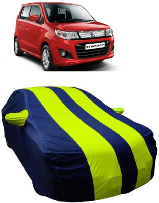MoTRoX Car Cover For Maruti Suzuki WagonR Stingray (With Mirror Pockets)(Blue, Green)