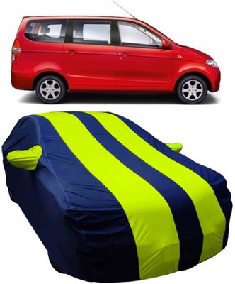 MoTRoX Car Cover For Chevrolet Enjoy (With Mirror Pockets)(Blue, Green)