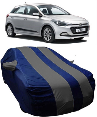 MoTRoX Car Cover For Hyundai Elite i20 (With Mirror Pockets)(Blue, Grey)