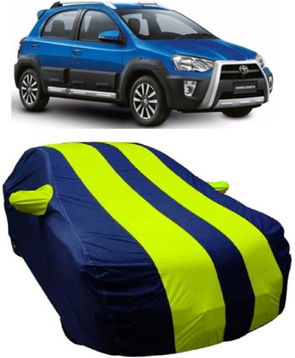 MoTRoX Car Cover For Toyota Etios Cross (With Mirror Pockets)(Blue, Green)