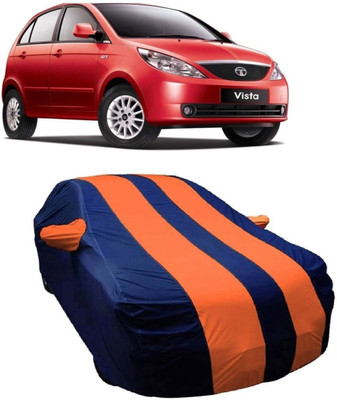 MoTRoX Car Cover For Tata Vista Tech (With Mirror Pockets)(Blue, Orange)