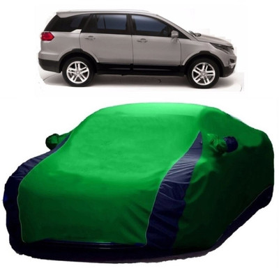 MoTRoX Car Cover For Tata Hexa (With Mirror Pockets)(Blue, Green)