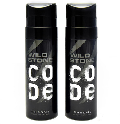 Wild Stone Code Chrome No Gas Deodorant Spray  -  For Men  (120 ml, Pack of 2)
