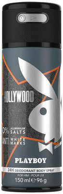 Playboy Hollywood M Deodorant Spray  -  For Men  (150 ml)