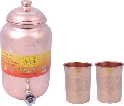 Shivshakti Arts SSA-2274-4-2 Jug Glass Set(Copper)