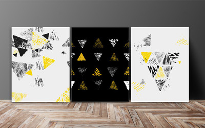85 Off On Saf Abstract Painting Set Of 3 12 Inches X 27 Inches Sanfc12231 Digital Reprint 12 Inch X 27 Inch Painting On Flipkart Paisawapas Com