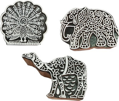 skart wooden printing block stamp172 Printing Blocks(Pack of 3)