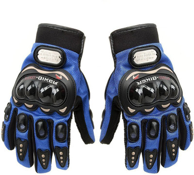 Probiker Gloves Shockproof Foam Padded Outdoor Riding Full Finger Glove For Men Riding Gloves(Blue)