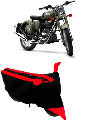MoTRoX Two Wheeler Cover for Royal Enfield(Battle Green, Multicolor)