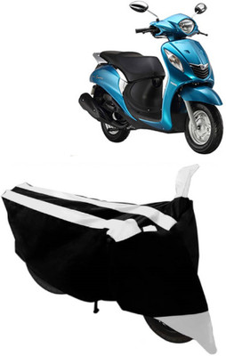 MoTRoX Two Wheeler Cover for Yamaha(Fascino, White)