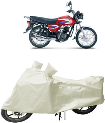 MoTRoX Two Wheeler Cover for TVS(Flame DS 125, White)