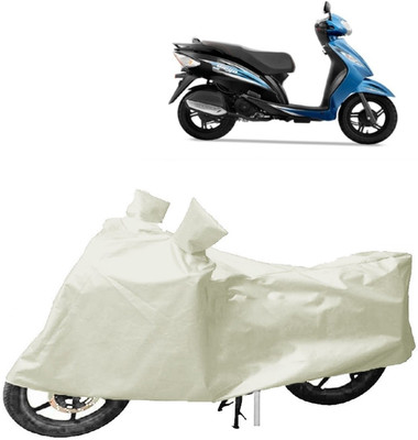 MoTRoX Two Wheeler Cover for TVS(Jive, White)