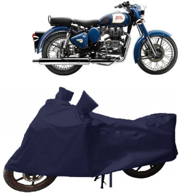 MoTRoX Two Wheeler Cover for Royal Enfield(Battle Green, Blue)