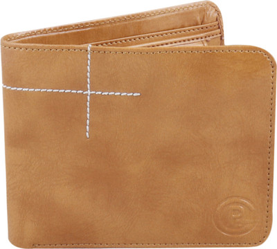 Felice Men Tan Artificial Leather Wallet(3 Card Slots)
