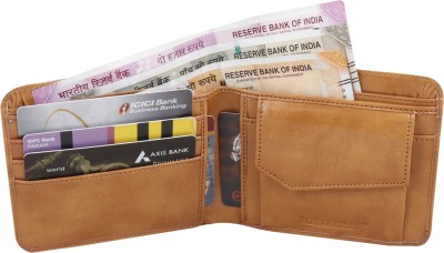 Royal Craft Men Casual Tan Artificial Leather Wallet(5 Card Slots)