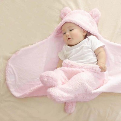 My New Born Cartoon Crib AC Blanket for  AC Room(Poly Cotton, Pink)