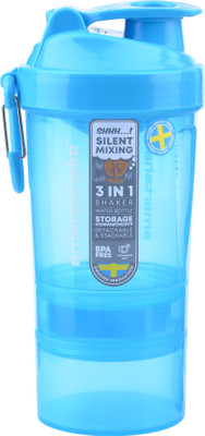 Smartshake Original 2go 600 Ml - Neon Blue 600 ml Shaker(Pack of 1, Blue, Plastic)