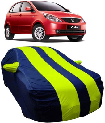 MoTRoX Car Cover For Tata Vista Tech (With Mirror Pockets)(Blue, Green)