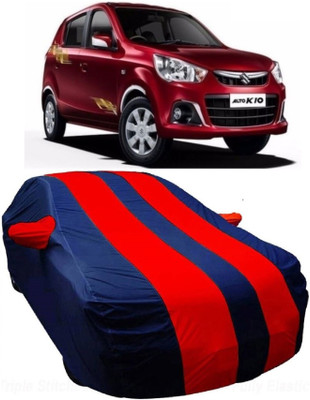 MoTRoX Car Cover For Maruti Suzuki Alto K10 (With Mirror Pockets)(Blue, Red)