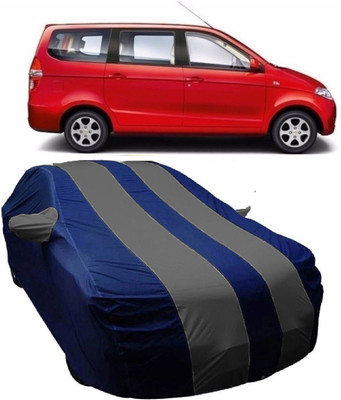 MoTRoX Car Cover For Chevrolet Enjoy (With Mirror Pockets)(Blue, Grey)