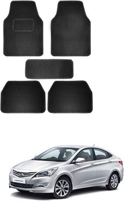 MATIES Fabric Standard Mat For  Hyundai Fluidic Verna(Black)