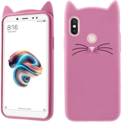 SoftTech Back Cover for Mi Redmi Note 5 Pro(Pink, Shock Proof, Silicon, Pack of: 1)