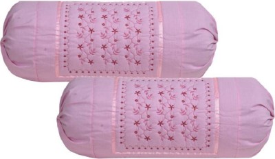 MAHALUXMI COLLECTION Cotton Bolsters Cover(Pack of 2, 40 cm*80 cm, Pink)