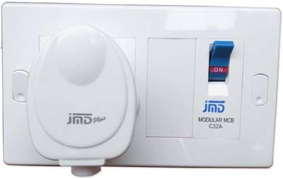 jmD Gold Modular AC Box with 32Amps Single Pole MCB Enclosure & Heavy Duty ISI Plug Top MCB