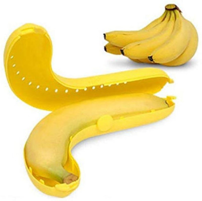 KRISHNA Plastic Banana Carrying Case (Banana Holder) Carry Banana Safely in Bag 1 Containers Lunch Box(1 ml)