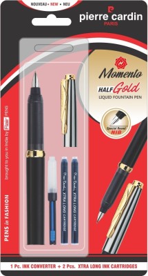 PIERRE CARDIN Momento Half Gold Fountain Pen(Ink Color - Blue)