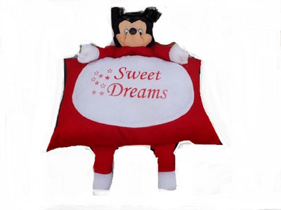 Divine Homes Microfibre Baby Pillow Pack of 1 Printed(Red)