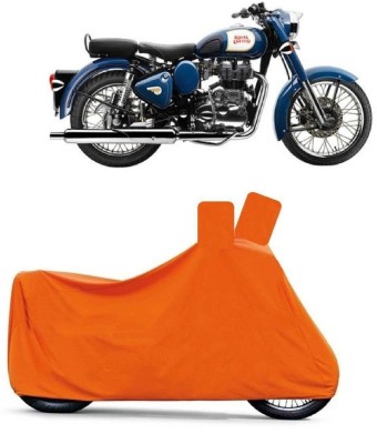 MoTRoX Two Wheeler Cover for Royal Enfield(Bullet 350, Orange)