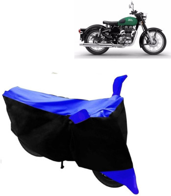 V Creation Two Wheeler Cover for Royal Enfield(Twin, Blue)