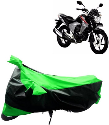 MMSSTAR Waterproof Two Wheeler Cover for Honda(Unicorn Dazzler, Green, Black)