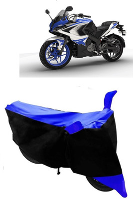 BIKECOVER Two Wheeler Cover for Bajaj(Pulsar RS 200, Blue)