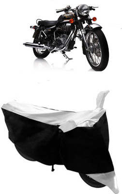 MoTRoX Two Wheeler Cover for Royal Enfield(Electra Delux, White)