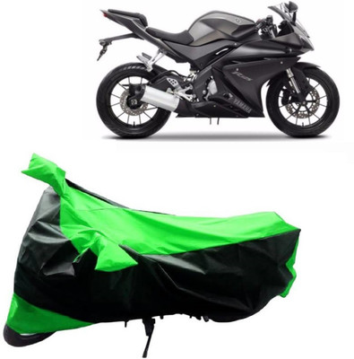 MMSSTAR Waterproof Two Wheeler Cover for Yamaha(YZF, Green, Black)
