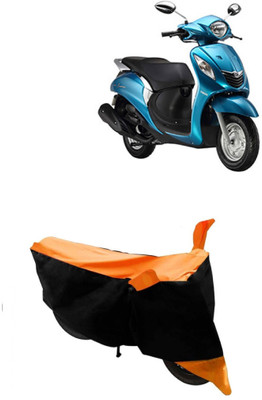 MoTRoX Two Wheeler Cover for Yamaha(Fascino, Orange)