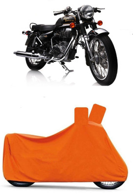 MoTRoX Two Wheeler Cover for Royal Enfield(Electra Delux, Orange)