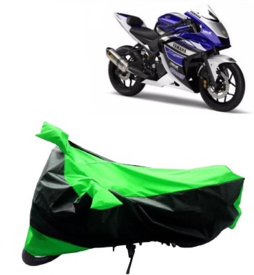 BIKECOVER Two Wheeler Cover for Yamaha(YZF R25, Green, Black)